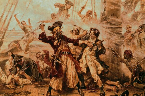 Batalla de los piratas por el oro