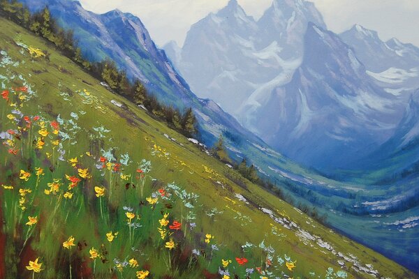 Art printemps dans les montagnes rocheuses