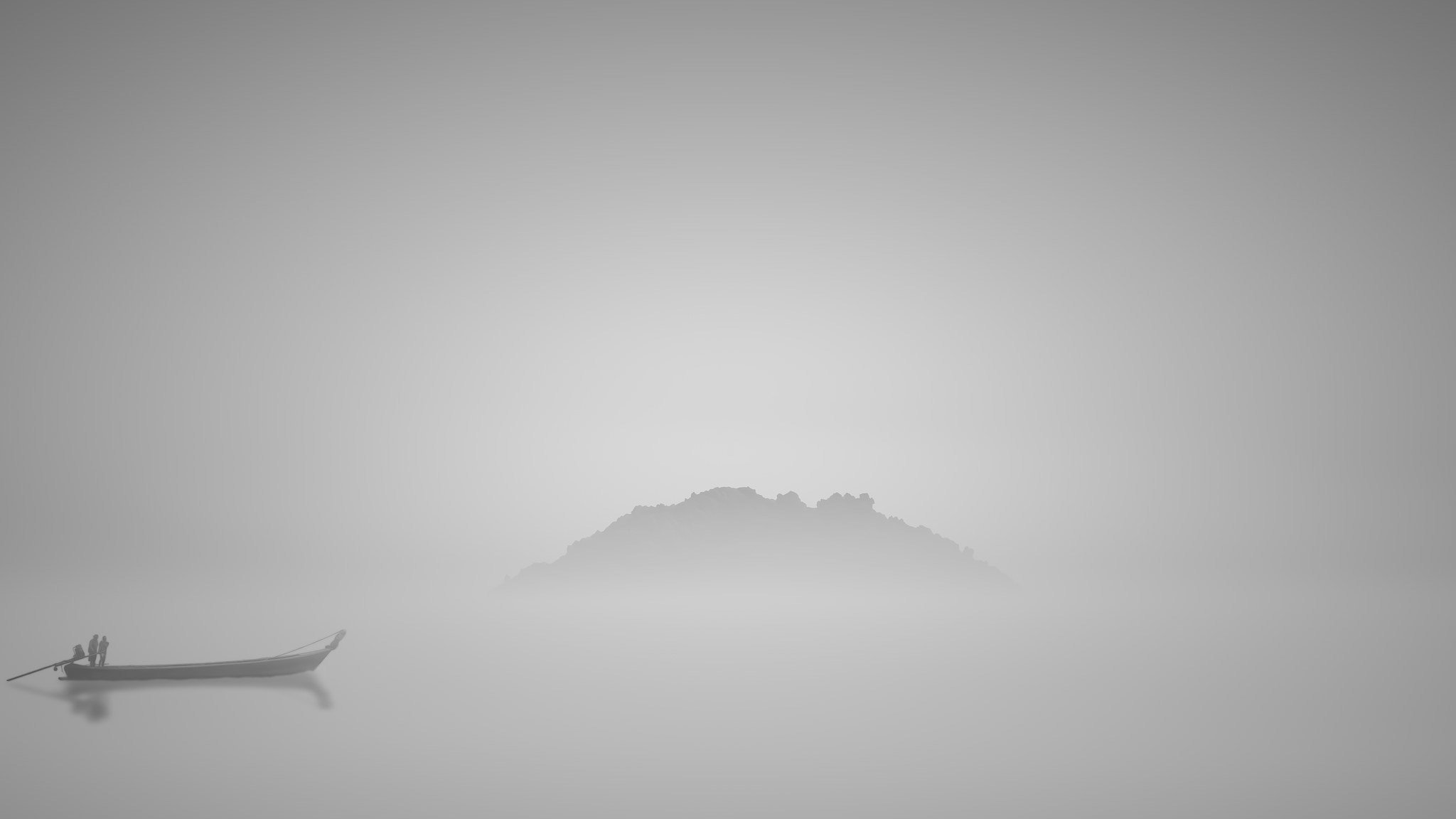 bateau brouillard île