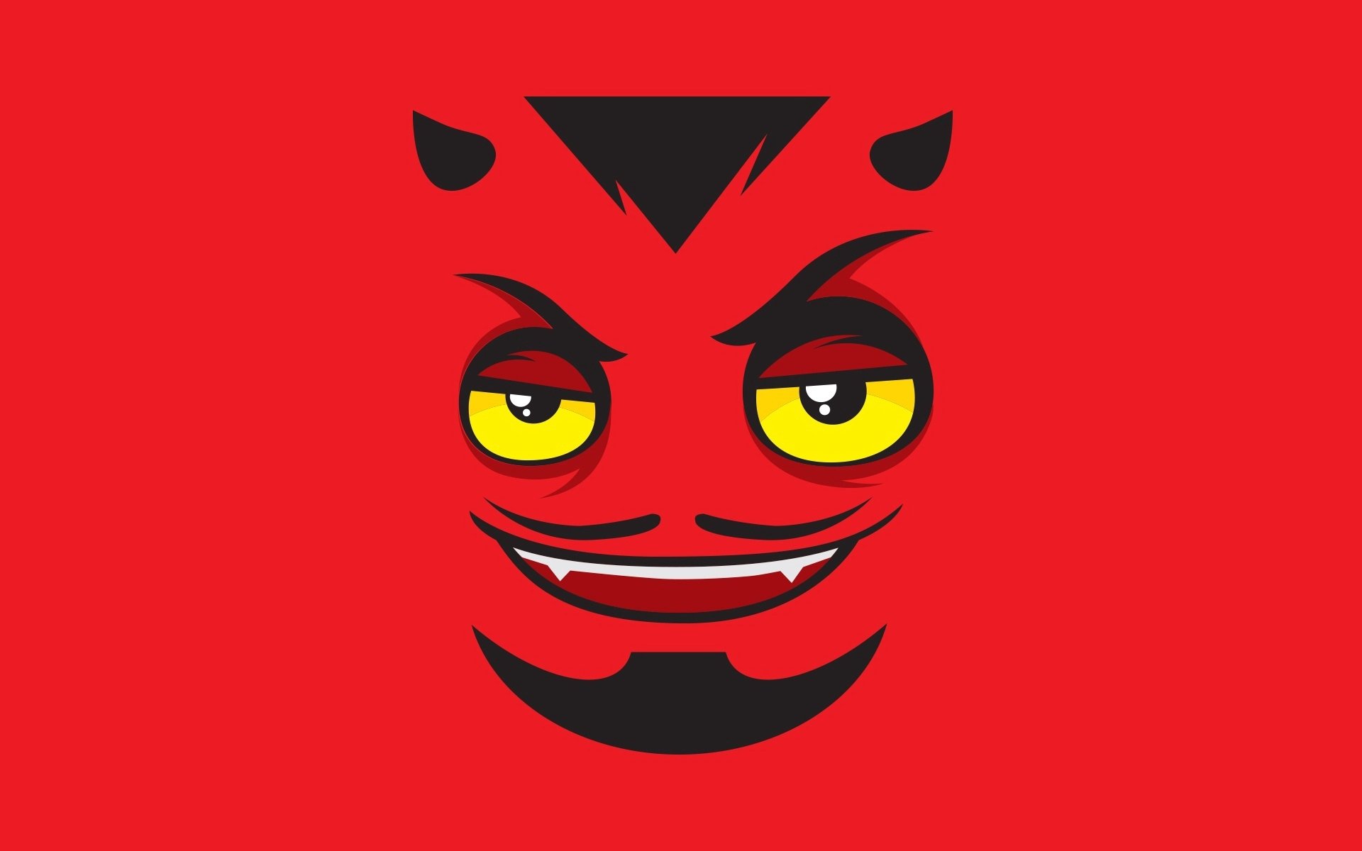 visage démon diable yeux rouges jaunes