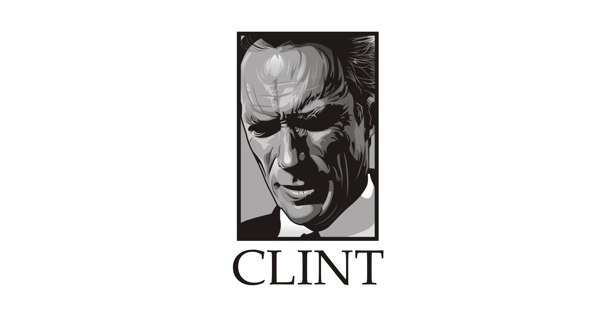 clint eastwood faccia minimalismo