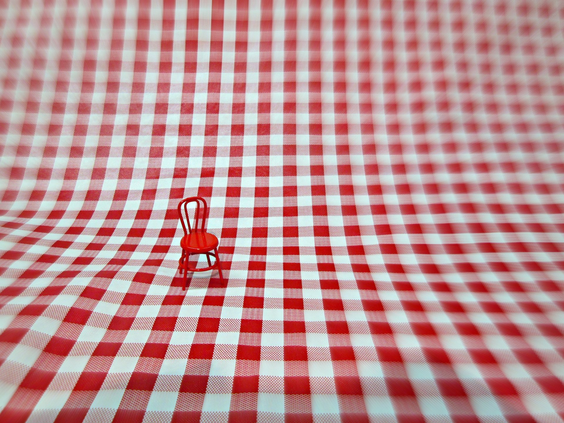 mall red chair