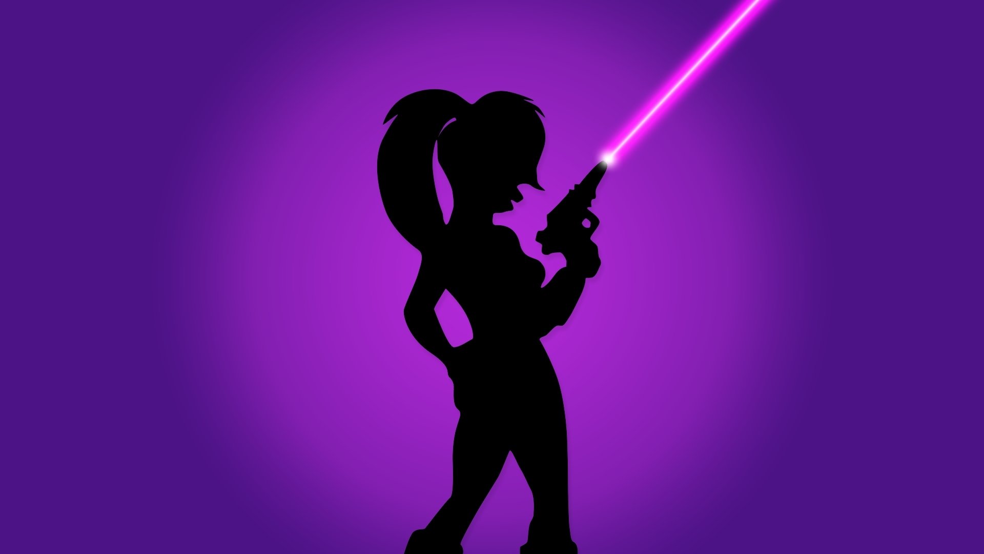 futurama lila silhouette pistola