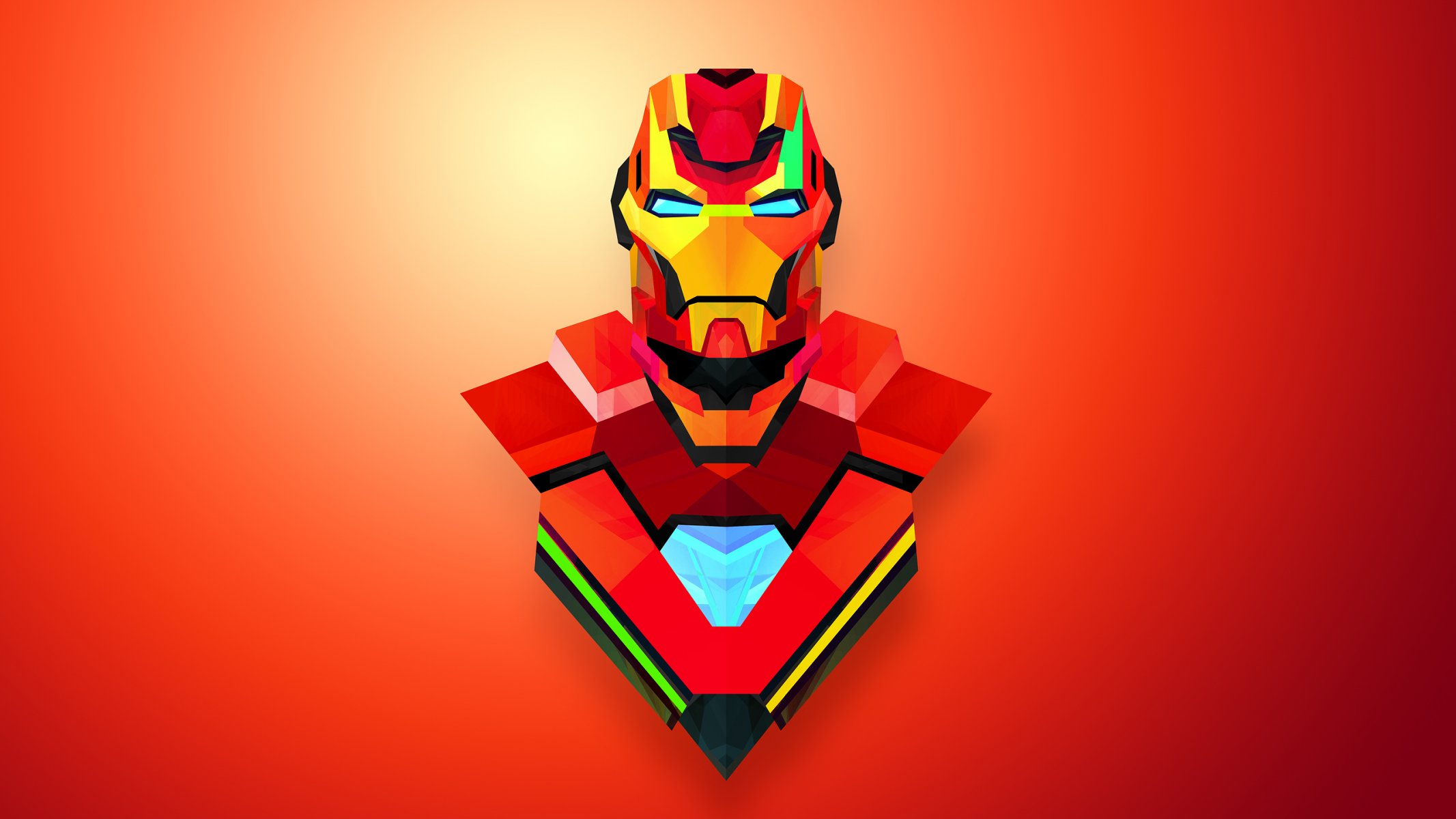 minimalism iron man abstract