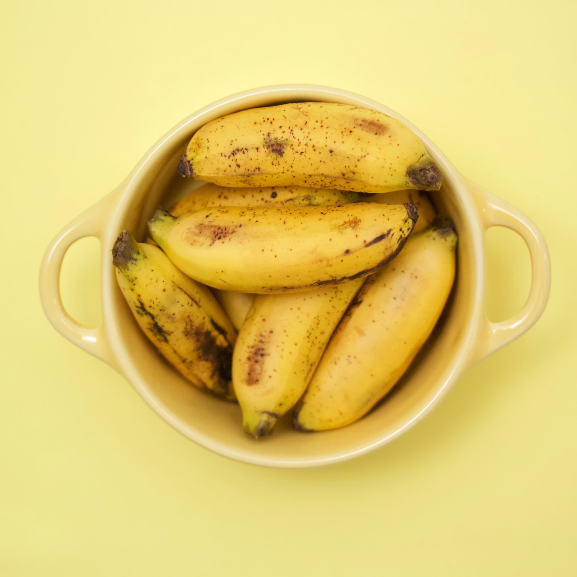 yellow cubed bananas cup