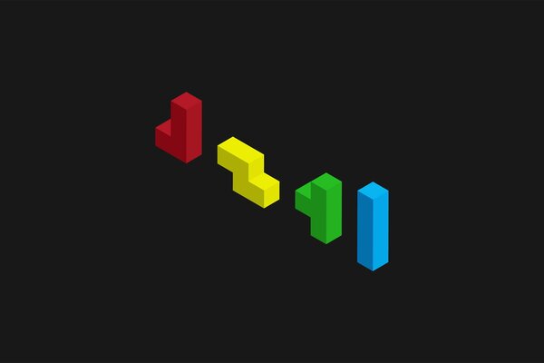 Forme colorate del gioco Tetris