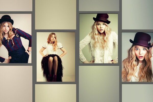 Collage con fotos de Chloe Moretz en la imagen