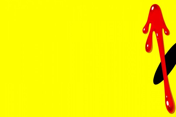 A blob on a yellow background