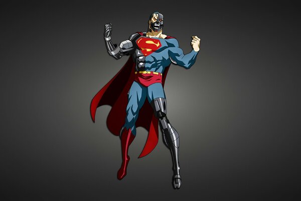 Comic superman Metall Roboter