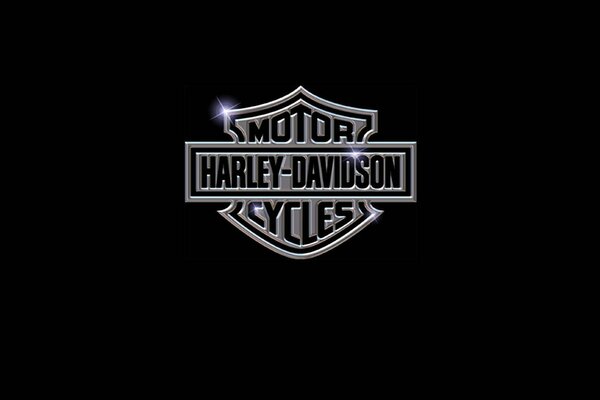 Logo de moto chromé Harley-Davidson