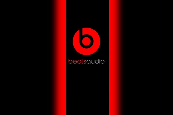 Logotipo de beats negro y rojo