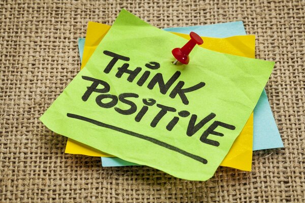 Colorful stickers: think positively