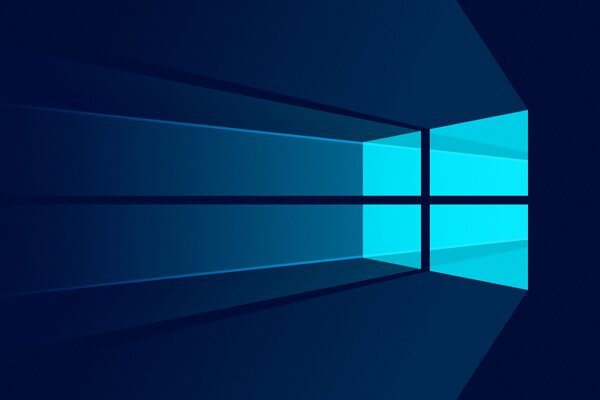 Logo Microsoft su sfondo blu