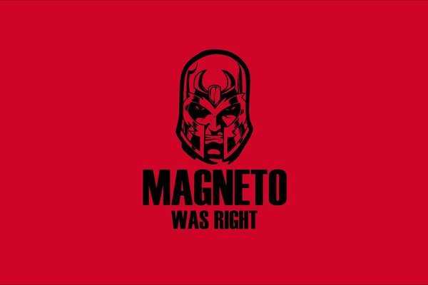 Magneto negro sobre fondo rojo