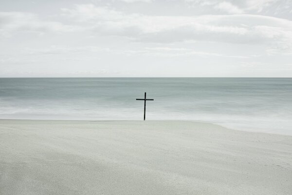 Cross on the seashore