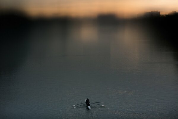 There is a beautiful comfortable boat in the open river