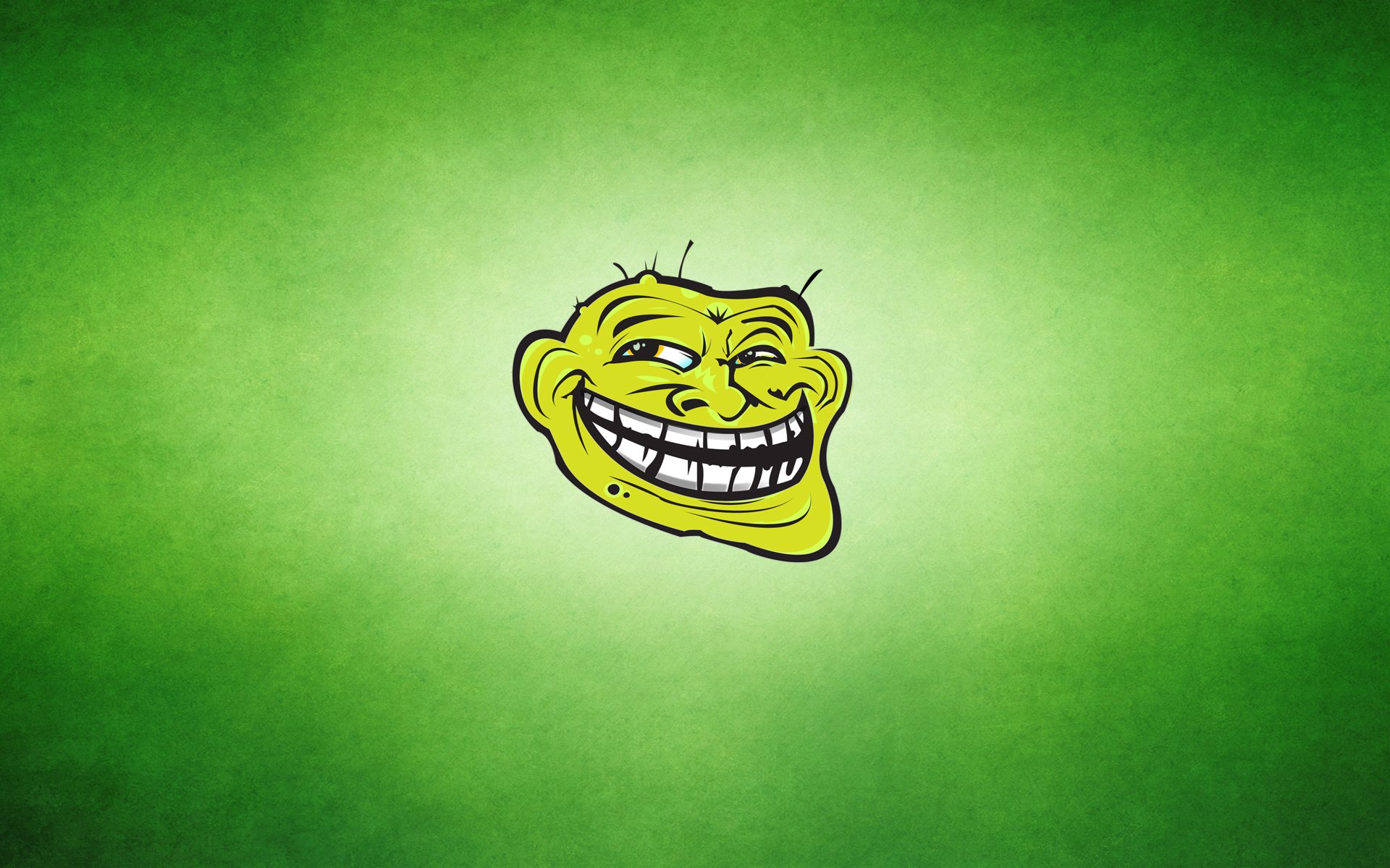 trollface trollface faccia di troll sfondo verdastro verde sorriso dentellato