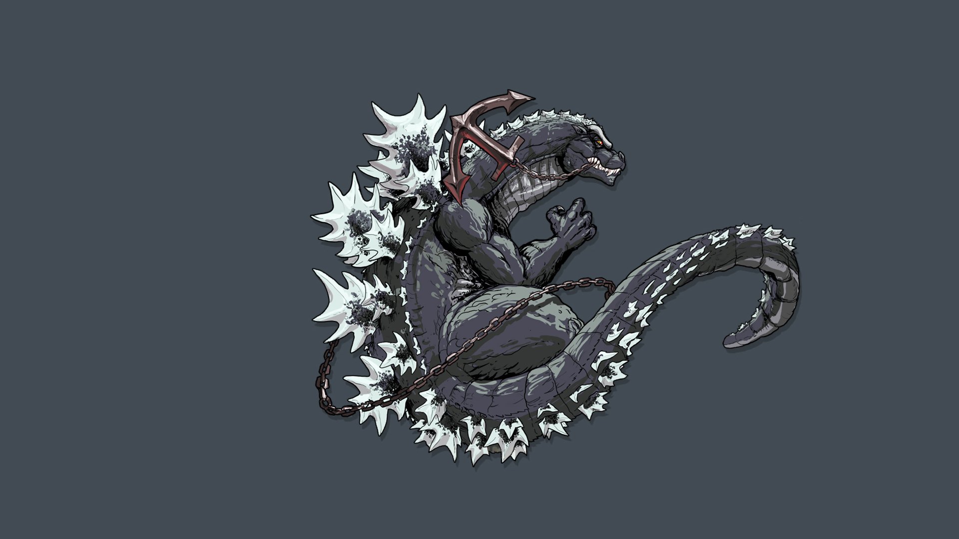 godzilla monster dinosaur tail anchor