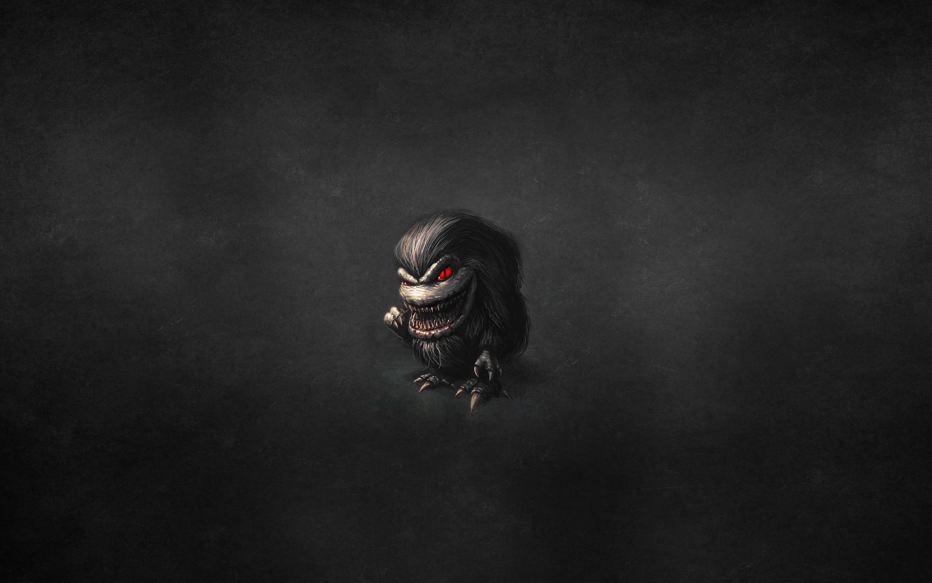 critters the critters monster toothpick dark background furry tons red eye