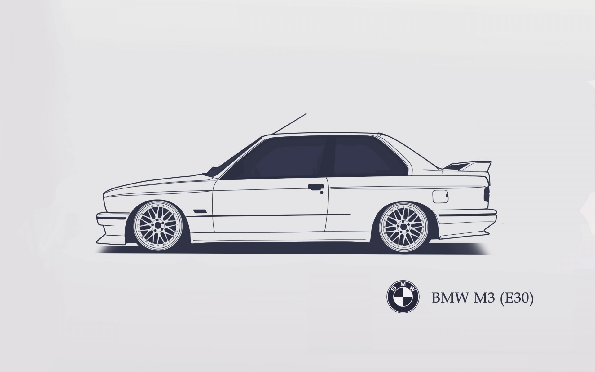 bmw м3 e30 srcky дизайн минималистичный