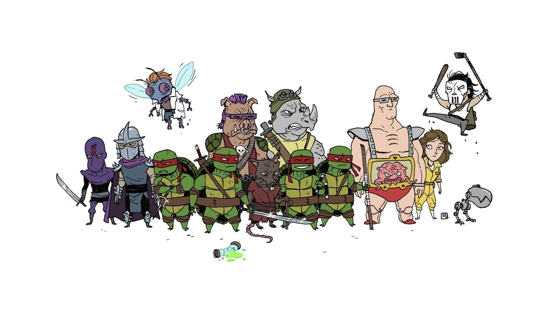 tmnt wojownicze żółwie ninja wojownicze żółwie ninja raphael leonardo michelangelo donatello splinter shard april o neil april o neil casey jones shredder krang krang rocksteady rocksteady bebop be