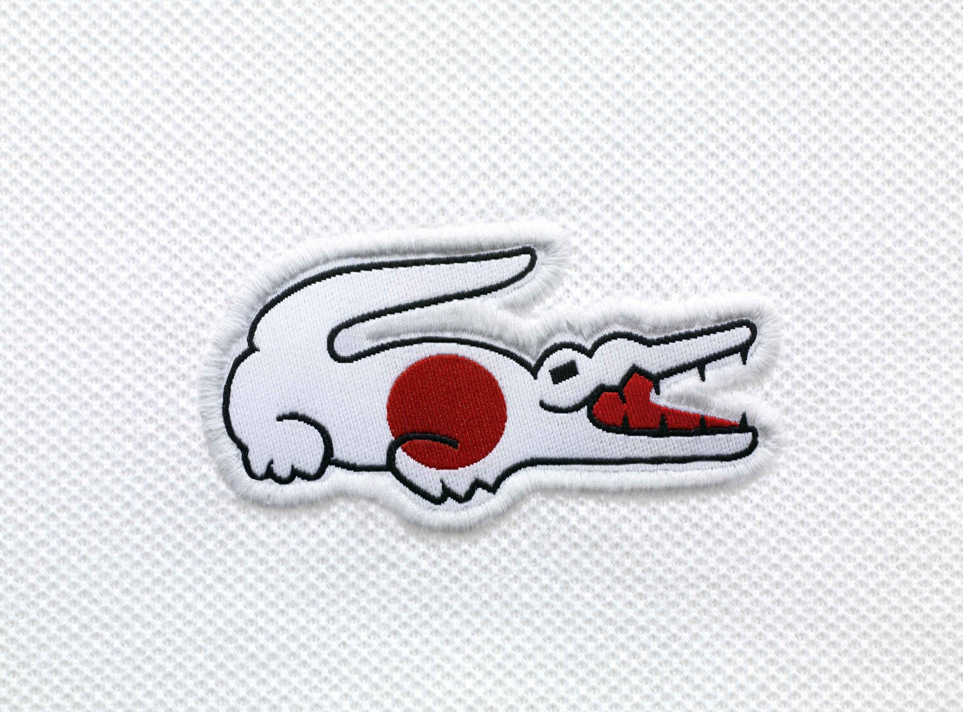 lacoste japan flagge krokodil