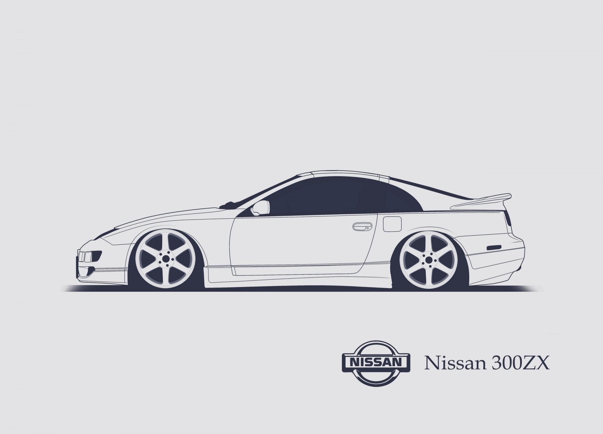 nissan 300zx srcky дизайн минималистичный