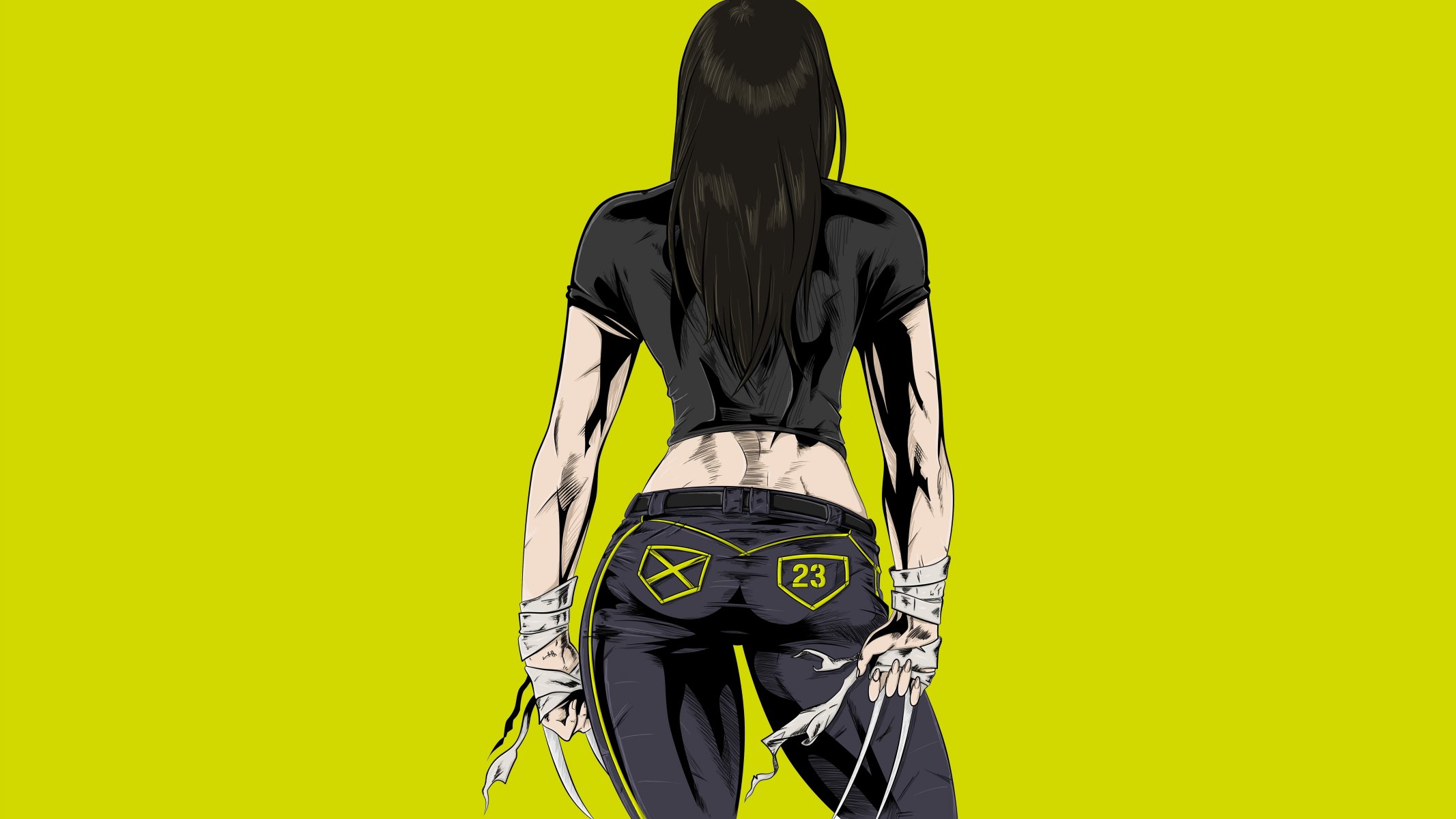 x-men x-23 marvel bandes dessinées laura kinney jaune fille griffes x-men