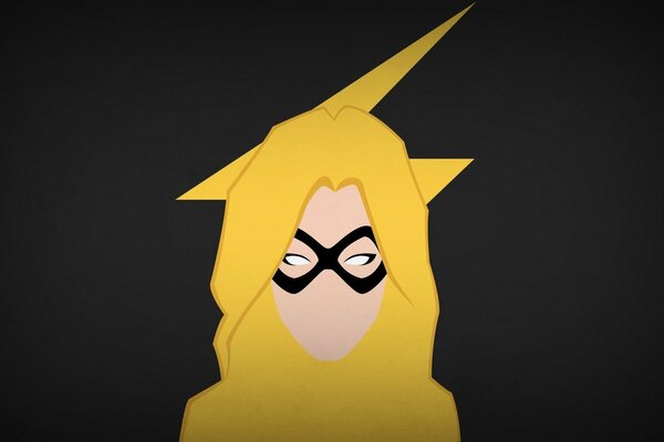 Minimalistische Kunst mit dem Marvel-Universumshelden Miss Marvel