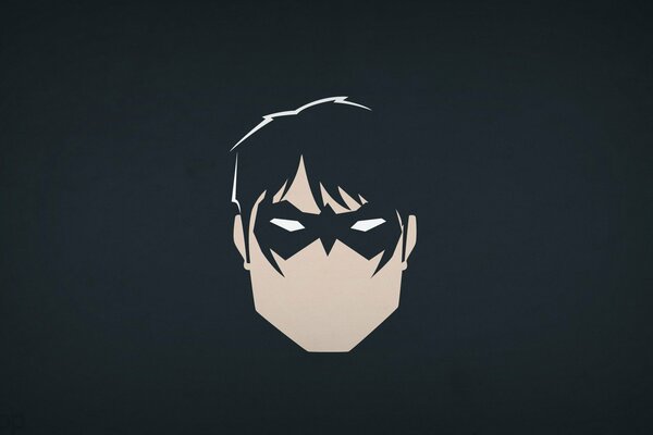 Arte de Dick Grayson en el estilo del minimalismo poligonal