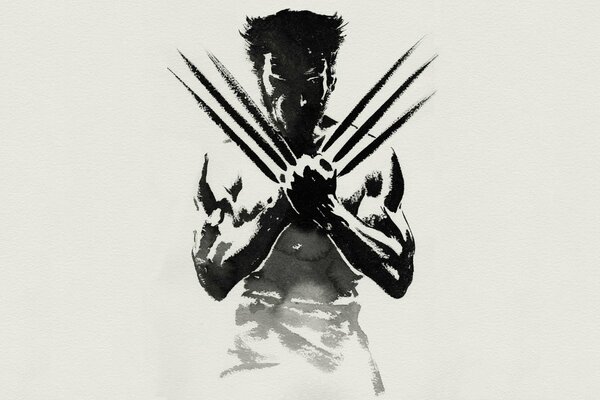 Fond d écran avec Wolverine. Longues griffes de Wolverine