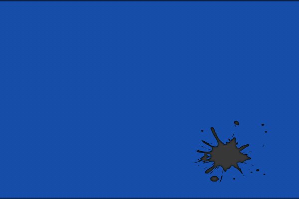 There is a black blob on a blue background