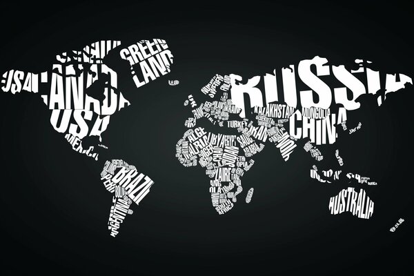 Weltkarte mit Ländern und Staaten