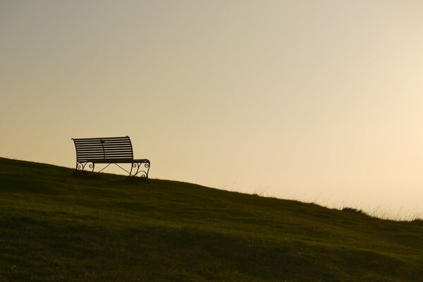 A bench for enjoying sunsets