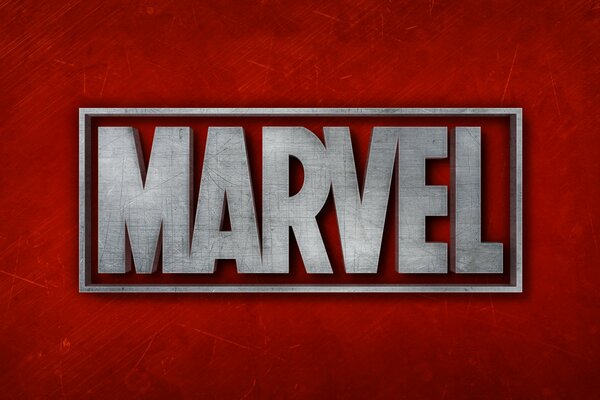 Logo Marvela na czerwonym tle