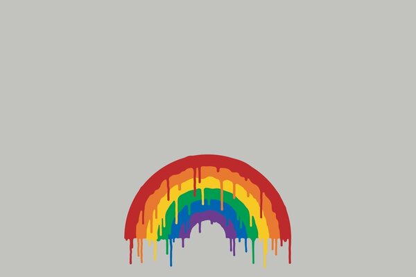 Regenbogenflecken auf neutralem Hintergrund