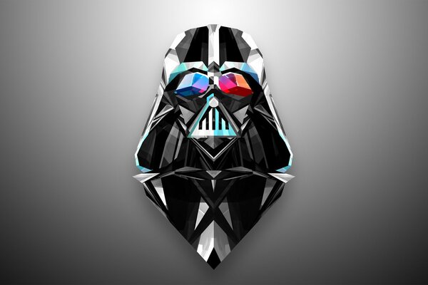 An abstraction of Darth Vader from Star Wars