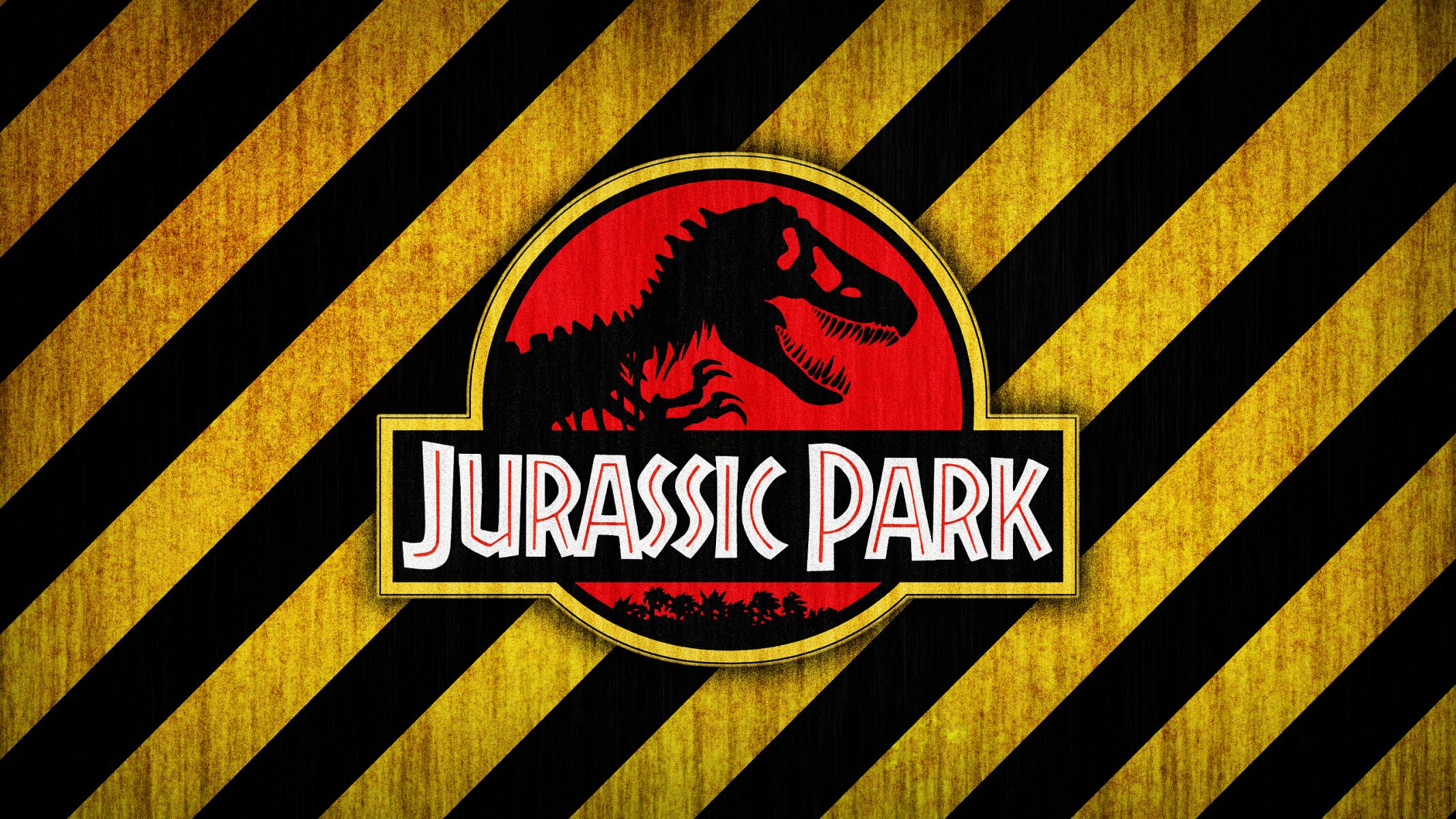 jurassic park logo gelb schwarz rot knochen