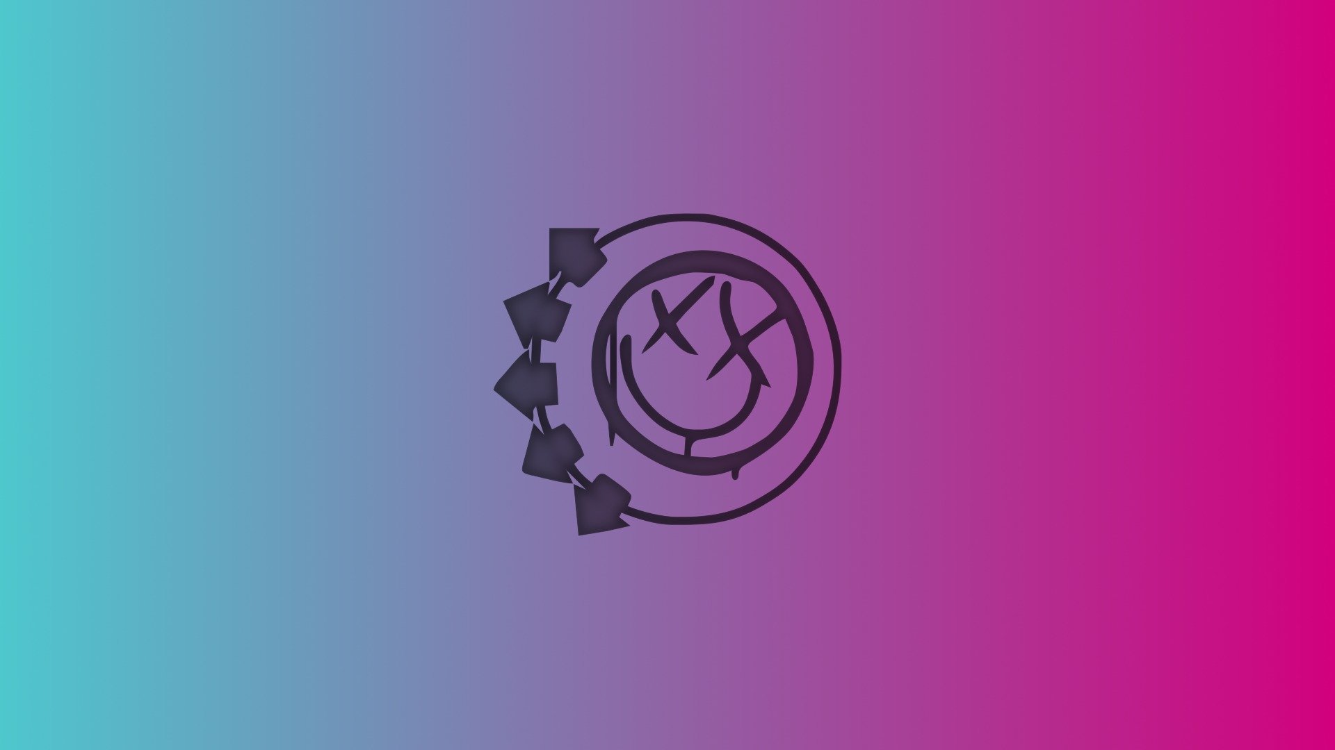 blink-182 minimalism blue pink