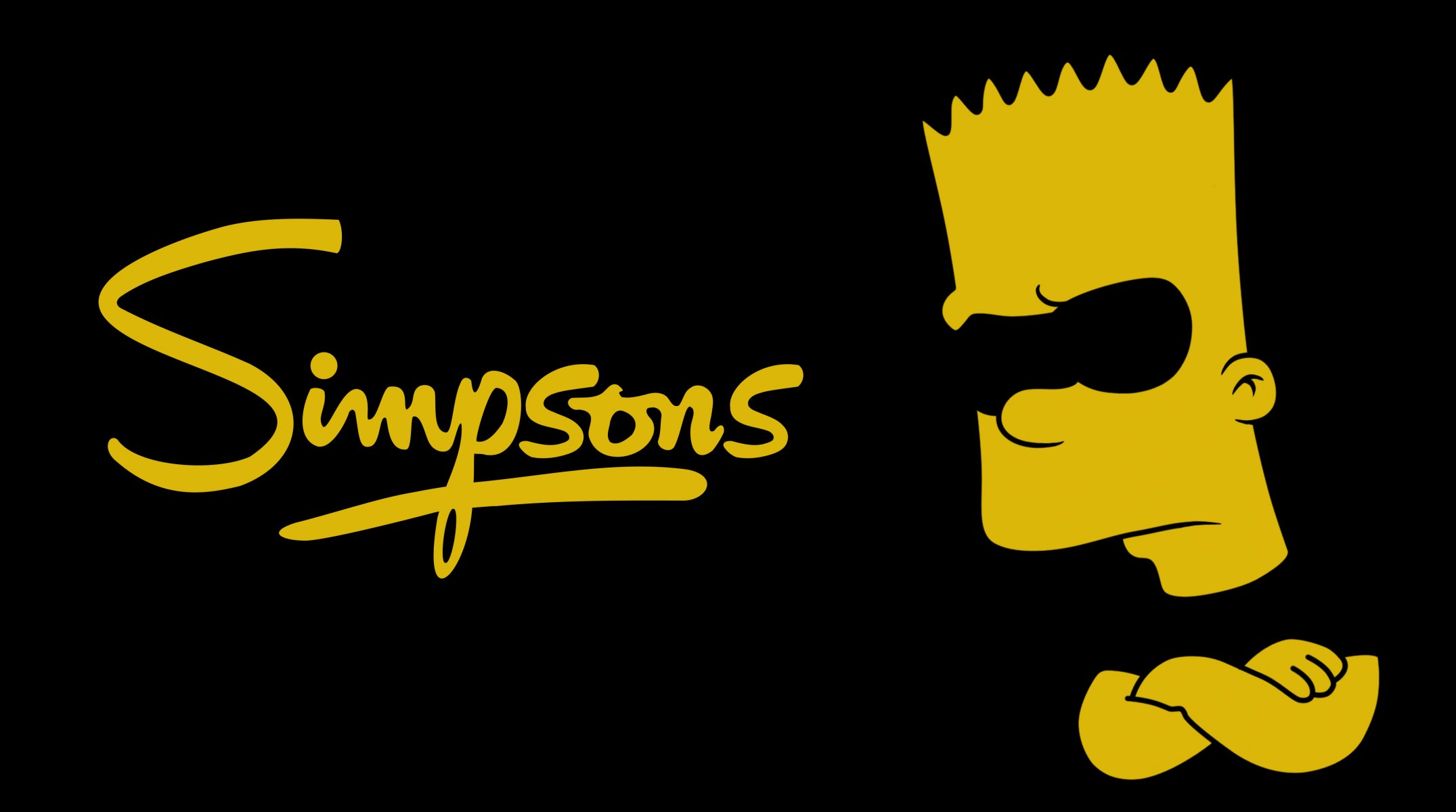 etiquetar los simpsons bart minimalismo negro amarillo