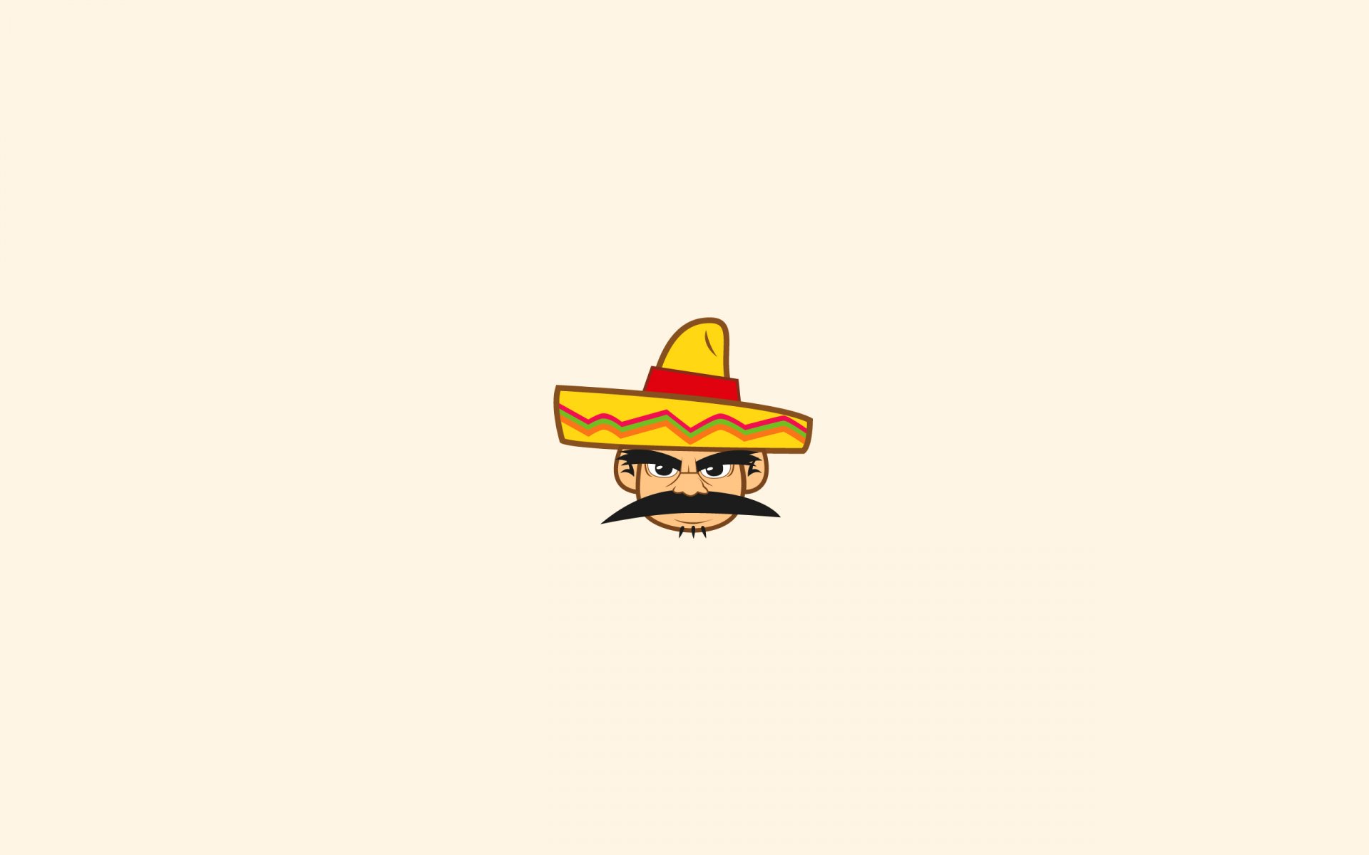 visage moustache chapeau sombrero sourcils