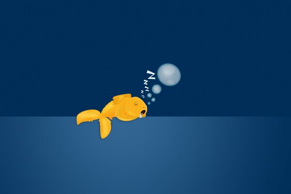 Drawing fish sleeping bubbles