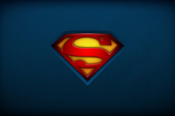 Das Logo von Superman ist gelbblau