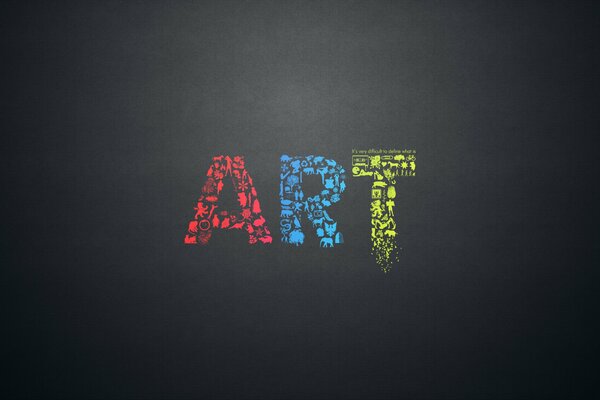 Kunst, dunkler Hintergrund, kreative Buchstaben