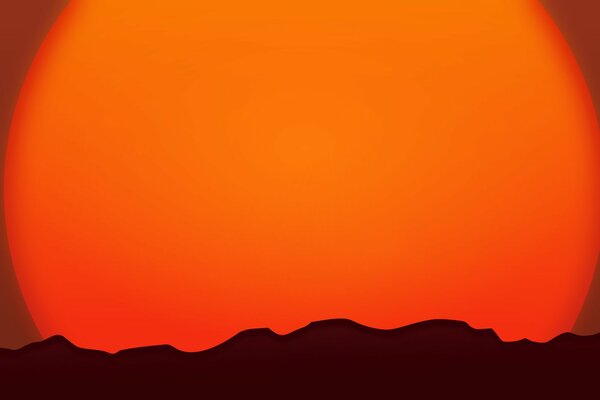 Sunset on the horizon background