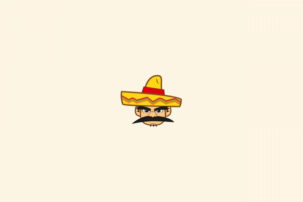 Homme mexicain avec une moustache et un chapeau