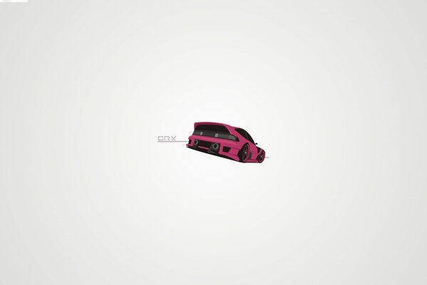Art rose voiture de sport Honda