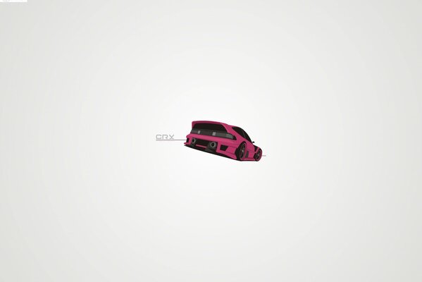 Art Pink sportcar Honda