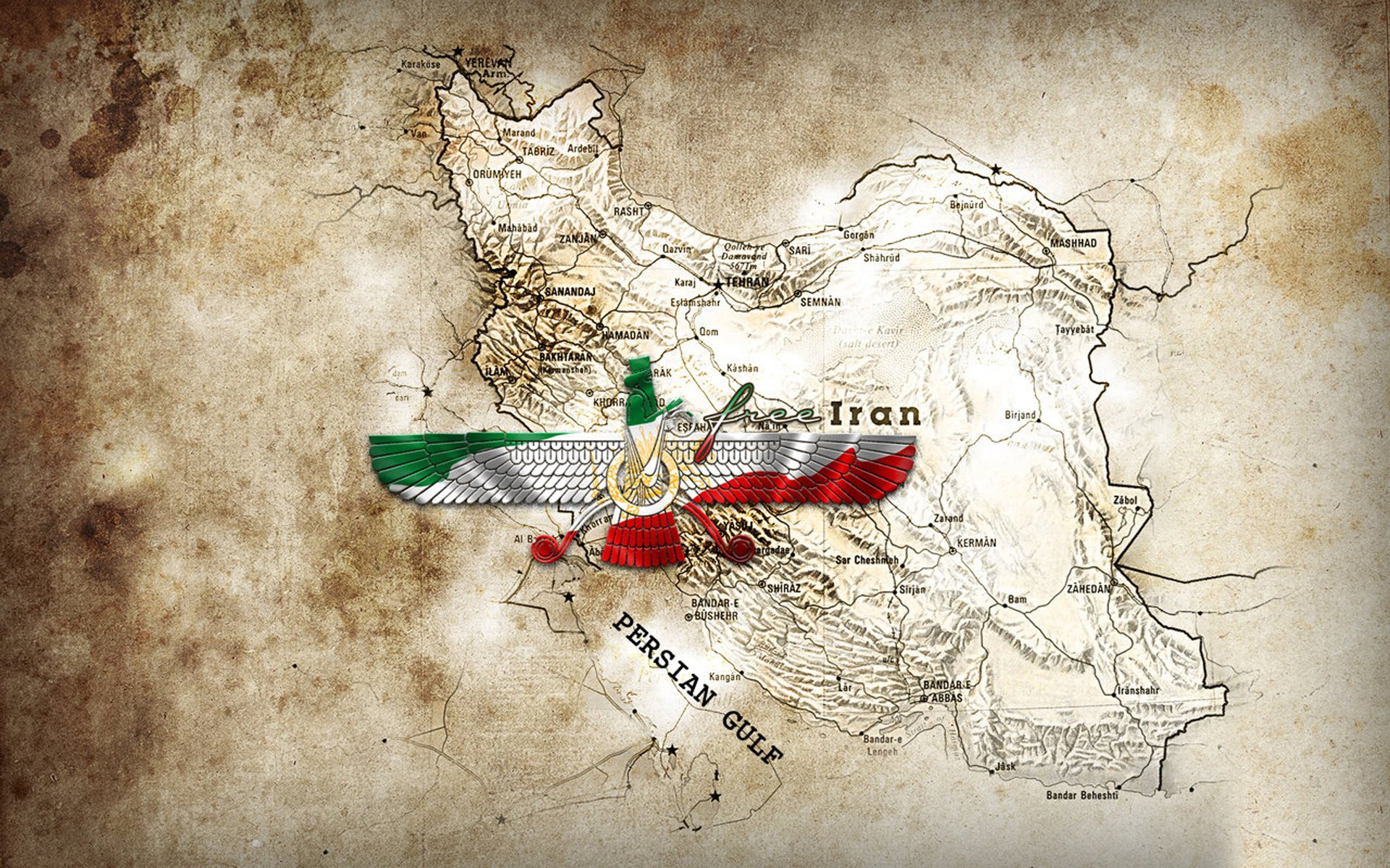 persiano mappa gratuito iran farvahar