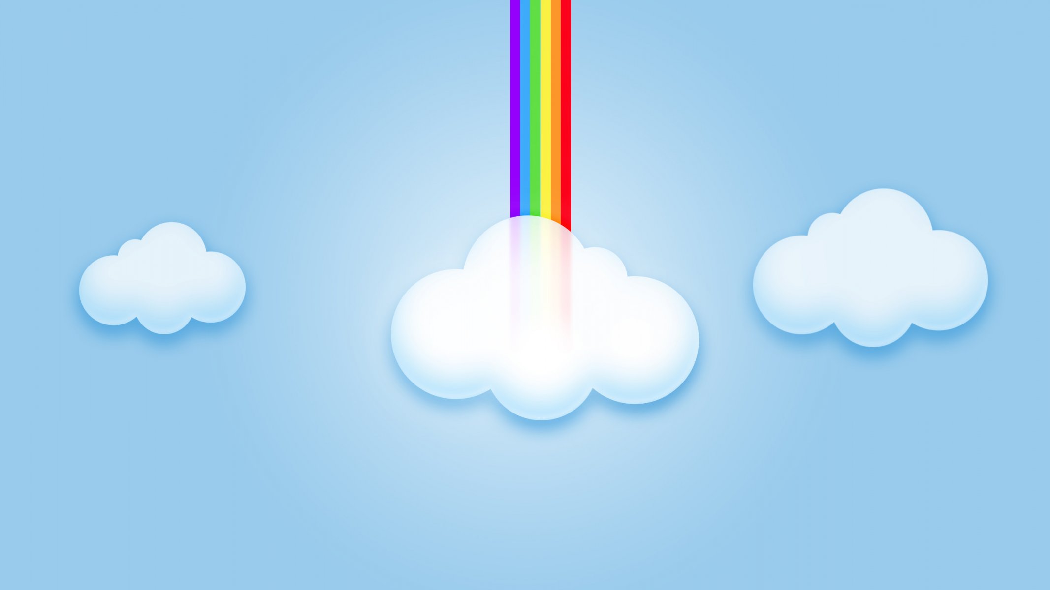 cielo arcobaleno nuvole computer grafica